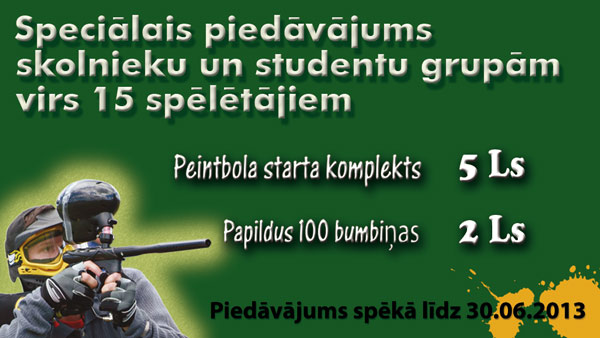 Peintbols kolniekiem un stundentiem